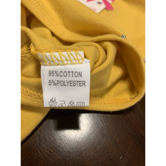 NWT Green Kids Fashion 6M Mustered Cotton Ruffle Long-Sleeve Baby Bodysuit - Picture 4 of 4